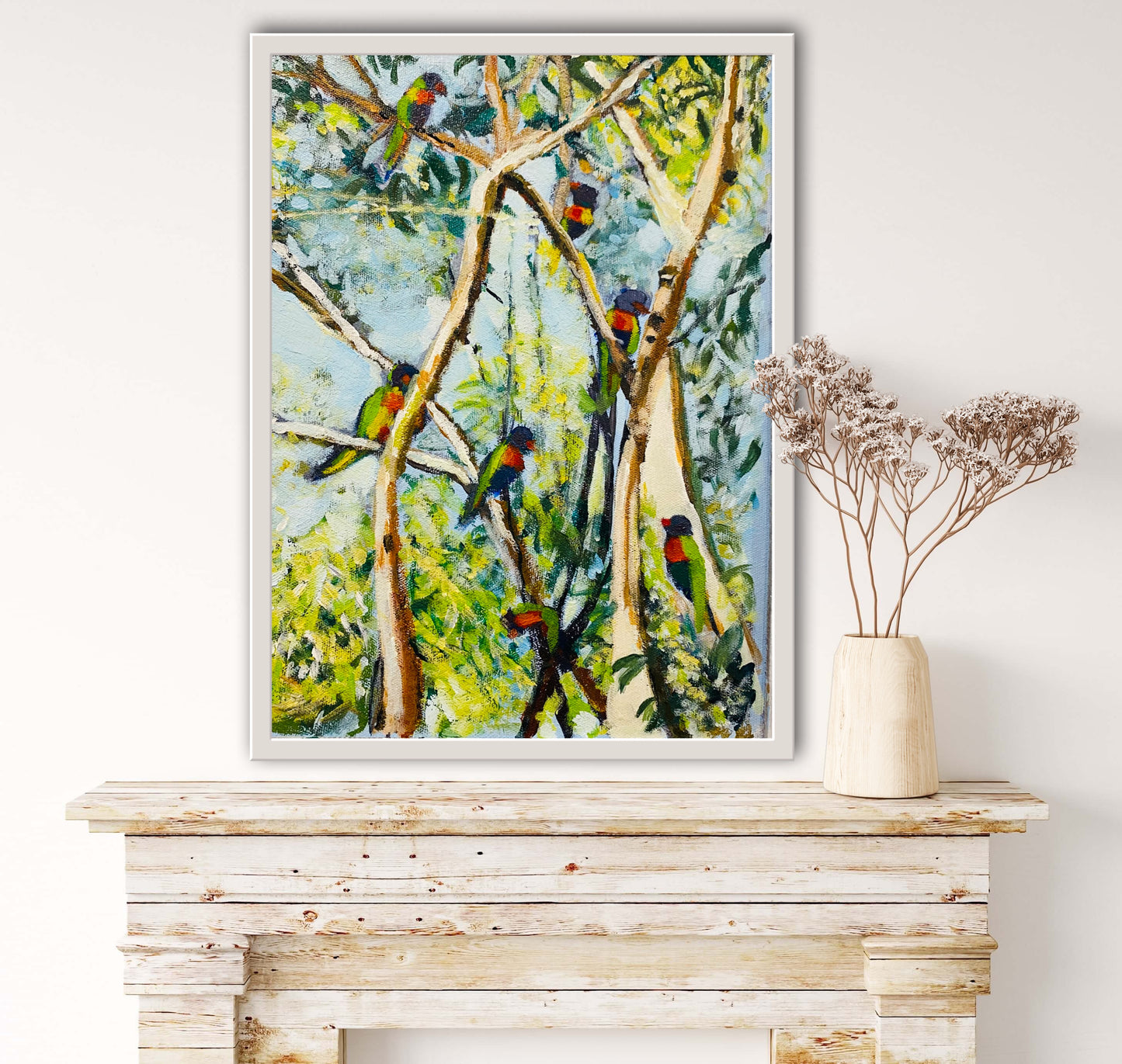 Rainbow lorikeet tree party