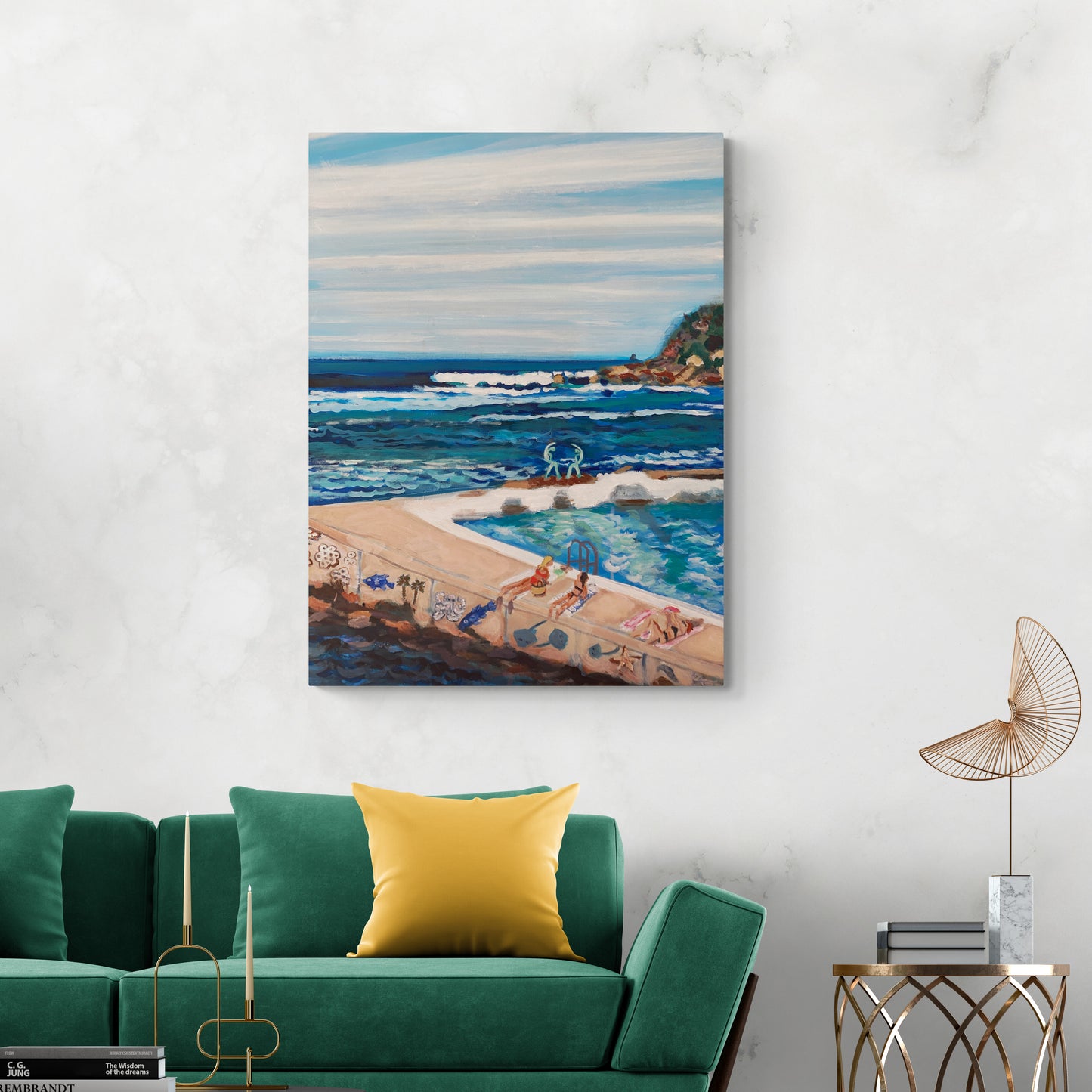 Fairy bower - blue on blue