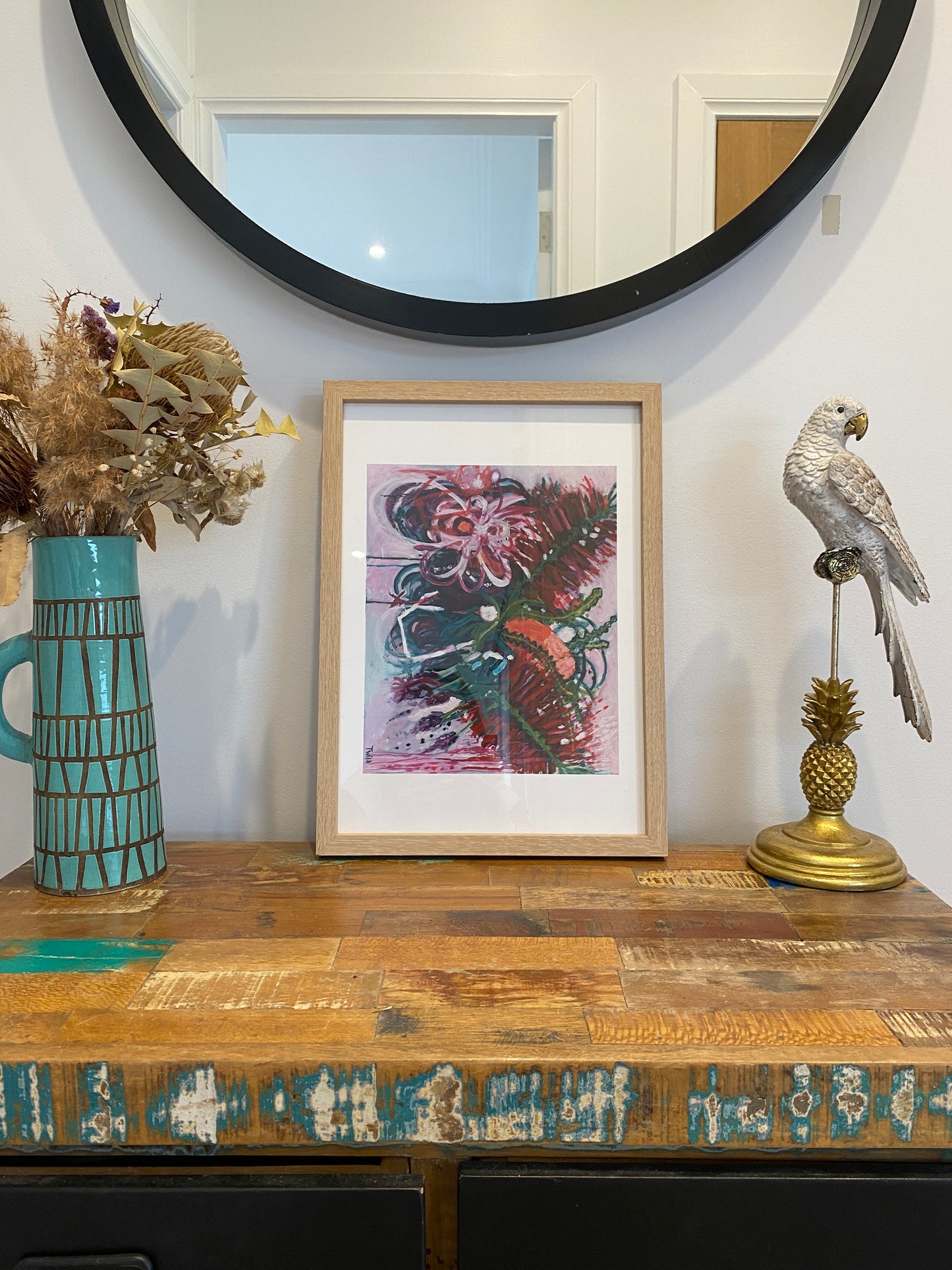 Blooming bottlebrush print